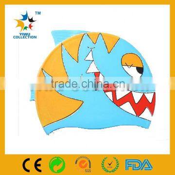 water sport adult swimming cap,highly elastic shark japanese mesh silicone cap,silicone ear protection swim cap