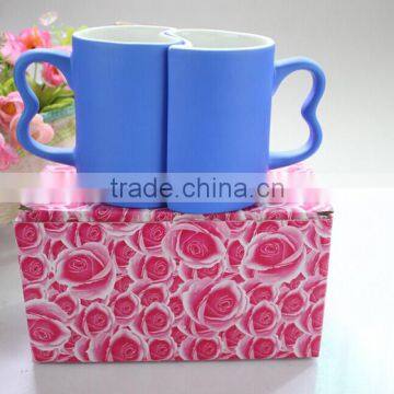 Sublimation color changing couple mug