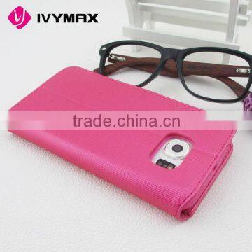 Wallet PU Leather Mobile Phone Case Manufacturer for Samsung Galaxy s6 Edge photo-6