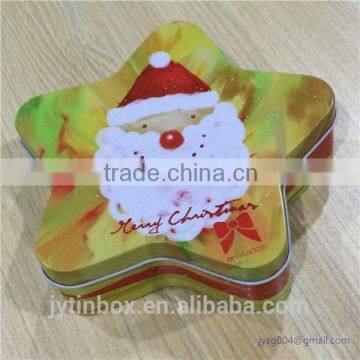 christmas gift Santa Claus star tin box