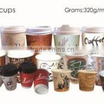 Recycled paper Material and Single Wall Style custom printed disposable paper cup