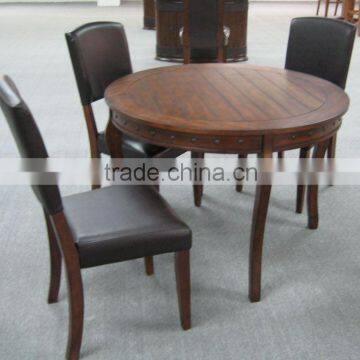 Round Table with Chair Set,wood table,round table