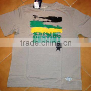 Men's Gray Short Sleeves Printed Fashionable T-Shirts