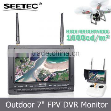 7 inch small rc helicopter monitor wireless 32ch 5.8g sunlight readable propeller quadcopter for dji inspire