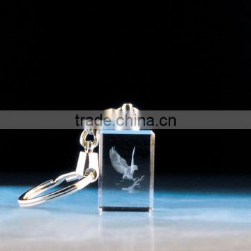 Crystal keychain,3D laser crystal photo keychain