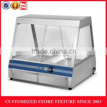 Electric hot food display cabinet food display warmer