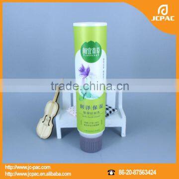 plastic cosmetic tube used for facial cleanser with sponge applicator