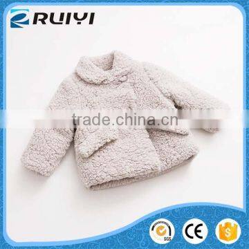 Chinese Factory Wholesale Boutique Children Clothes Lamb Wool Winter Coat