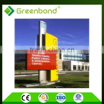 Greenbond composite advertising acp aluminum cladding sheets for sign board