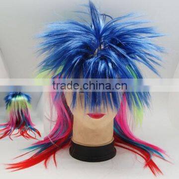 bob trading supplier football fan wig/hair amazing high quality football fans wig