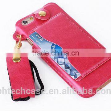 Cell phone accessory phone case, hang rope leather case for iPhone