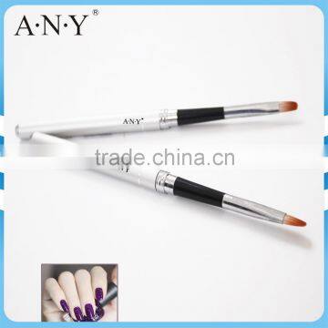 ANY Nail Beauty Care Silver Metal Handle Nail Pen UV Gel Nail Brush