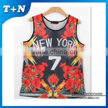 OEM custom printed mesh tank top