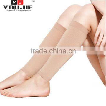 Elastic medical support stockings with knitted