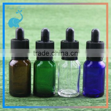 15ml original color glass dropper bottles with childproof tamper evdient dropper caps glass dropper bottles