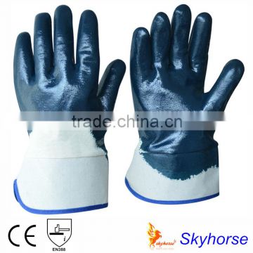 Cotton Jersey Liner Nitrile Coated Heavy Duty oil rigger gloves