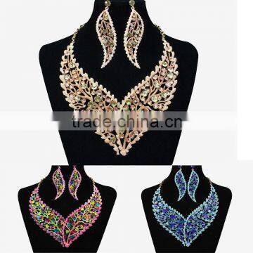 Best choice for Bridesmaids Pendant/Crystal Wedding Jewelry/Rhinestone Main Stone Fashion heavy jewelry set for party