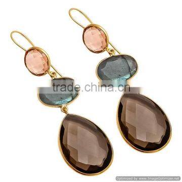 Smoky Topaz Earrings Drops Dangles Jewelry