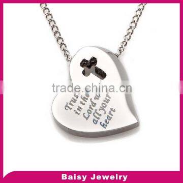 china factory custom cheap Personalized stainless steel hand stamped necklace jewelry