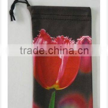 microfiber velvet pouch/microfiber drawstring pouch