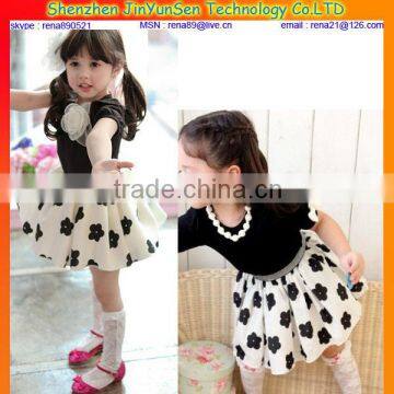 Chiffon baby girl summer dress latest party wear dresses for girls fluffy dress