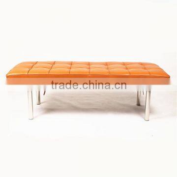 Bauhaus modern leather Barcelona bench corner sofa bench