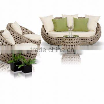 Wicker Patio Garden Sofa Set Outdoor Furniture (1.2mm Alu Frame Powder Coated,10cm Thick Cushion, Waterproof Fabric) photo-4