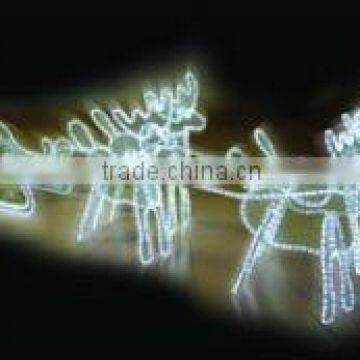 Festival LED motif light,moving deer rope light for christmas decoration