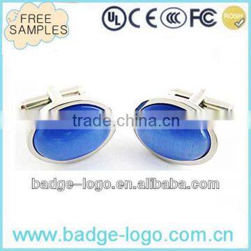 Custom Made Metal Cufflink Parts With Rhinestone