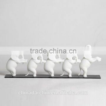 Resin lovely fancy elephant sculpture home decoration