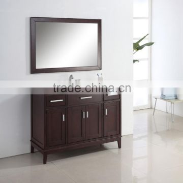 48 Inches Transitional Solid Wooden Marble Counter Bathroom Cabinet