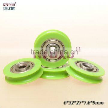 Green wheels for sliding door roller system