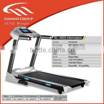 home use treadmill with Max. 130 kg user weight, 16KM speed, 2.5 HP AC /DC motor and auto incline