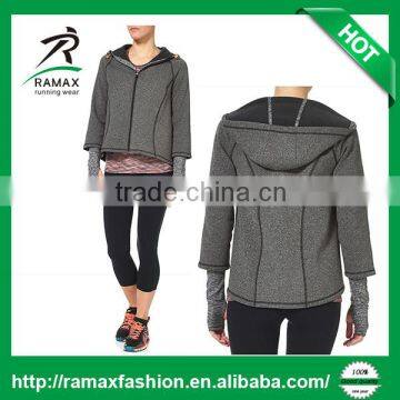 Ramax Custom Women New Design Sports Running Zip Hood Jacket