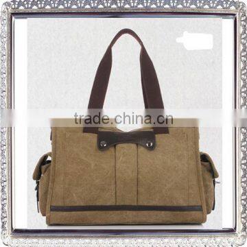 Khaki cotton canvas handbags wholesale