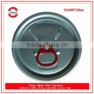 206# beverage can lid 57mm easy open end for carbonated drink can