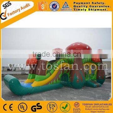 mushroom inflatable bouncy combo,strawberry jumper with slide A3095