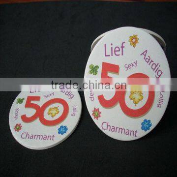 china manufacturer oem custom paper lamination cardboard coasters. absorbent paper coaster