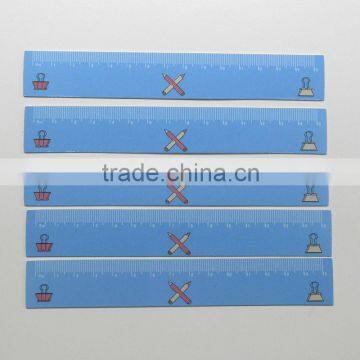 Customized flexible pvc ruler , full color printing 15cm plastic ruler