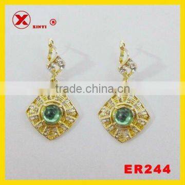 latest greed stone earring design artificial jewelry