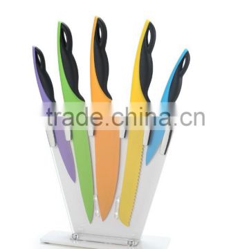 5pcs knife set -Stainless steel Non-stick blade coating