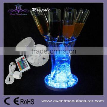 Wedding Supplies Wine Bottle Under Vase LED Centerpiece Base 4" Glass Vase