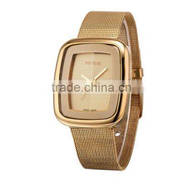 oem put your own logo women rectangle alloy hand watch for girl brand hours