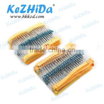 600 Pcs (30 Values x 20 pcs) 1/4W 1% Value (10Ohm-1M oHm) Metal Film Resistor Assortment Kit Set pack for diy kit