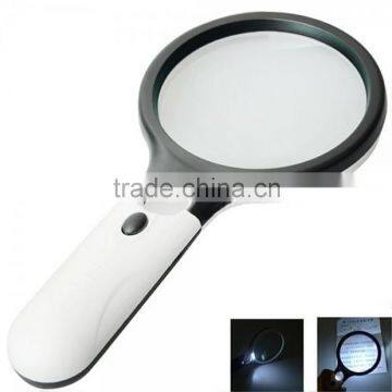 45X Handheld Magnifier 3 LED Light Reading Magnifying Glass Lens Jewelry Loupe