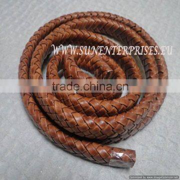 Braided Leather cords -Oval Breided Leather 10 mm SE PB 10