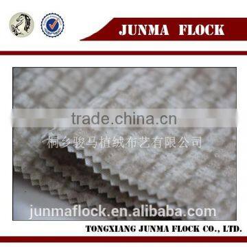 Grey Blocks Pattern Chinese Textile Print Flocking Geometric Fabric photo-2