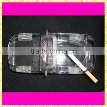 Personalized Clear Crystal Car Ashtray For Office Desk Decoration