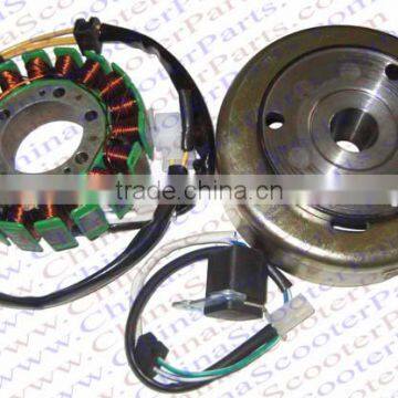 Magneto Stator 18 Pole 4 Wire With Trigger Flywheel Rotor 250CC CN250 CF250 172MM Kazuma Kinroad Dune Jonway Scooter ATV Quad Go