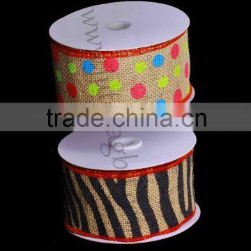 Wire Edge Burlap Ribbon